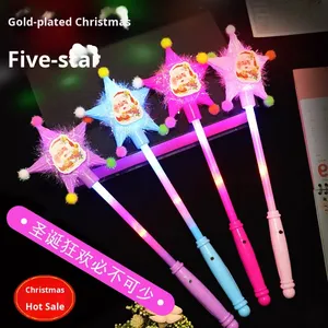 Nouveaux bâtons lumineux de Noël transfrontaliers, bâtons bonhomme de neige, serre-têtes clignotants, jouets de Noël en plastique, petits cadeaux en gros - Product Image 3