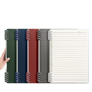 Cuaderno de Espiral Doble OEM, Personalizable, con Hojas Sueltas, Papel Grueso para Exámenes, Cuaderno de Ejercicios con Tapa de Imitación de Cuero - Product Image 1