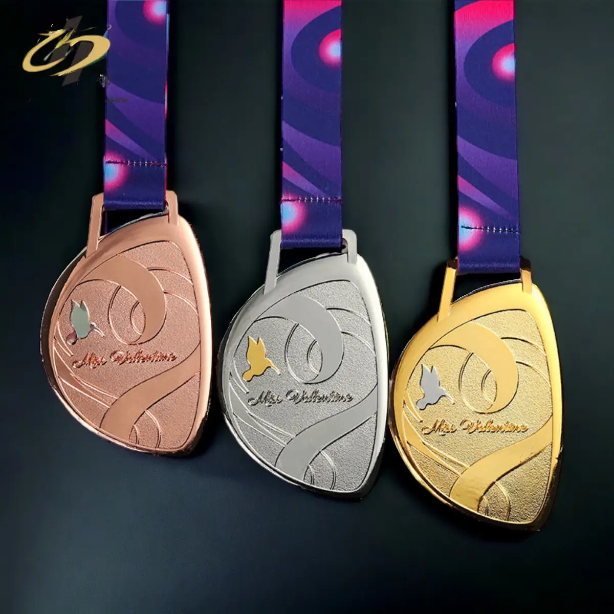 Medalhas esportivas personalizadas para maratonas, medalhas de metal com fita para corrida 5K, fabricante de fábrica