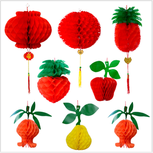 Venta caliente 4 pulgadas 10 pulgadas 12 pulgadas linterna de papel de plástico con forma de fruta para decoraciones de fiesta, decoraciones de cumpleaños - Product Image 6