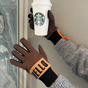 Gants d'hiver pour hommes en plumes de poulet avec logo HELLO, longueur poignet, pour cyclisme, vélos <span class=keywords><strong>électrique</strong></span>s, sports de plein air, coupe-vent - Product Image 3