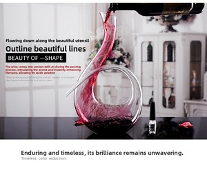 Cao cấp sang trọng hình chữ U pha lê ly rượu Decanter, thiết kế độc đáo, thích hợp cho hộ gia đình & nhà hàng sử dụng - Product Image 4