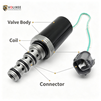 Vanne solénoïde de pompe hydraulique proportionnelle KDRDE5K-20 30C12A-111 compatible avec les excavatrices Kobelco SK200-2 SK200-3