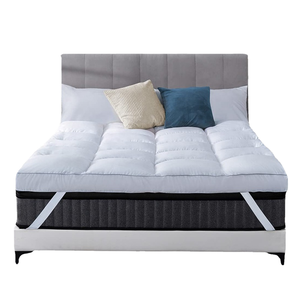 Almohadillas de colchón de Hotel de tela de poliéster 100% Premium, acolchado blanco Natural, cómodo, impermeable, cama Queen/King, Topper para el hogar - Product Image 1