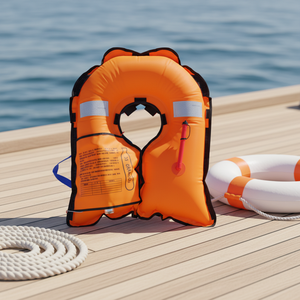 سترة نجاة خفيفة الوزن قابلة للنفخ تلقائيًا للبالغين، مناسبة للصيد والقوارب والعمل، مع خاصية الطفو في أقل من 5 ثوانٍ - Product Image 1