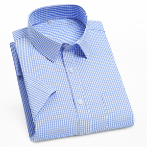 OEM/ODM Camisas Hombre Escrituras 2024 Primavera y verano Camisas a rayas y cuadros para hombre más vendidas Ropa al aire libre Mangas cortas - Product Image 5