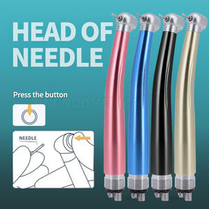 다채로운 치과 핸드피스 단일 물 스프레이 고속 터빈 치과 도구 알루미늄 합금 2/4 구멍 전력 소스 - Product Image 1