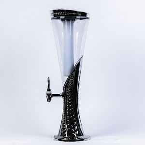 Bar Contenedor de cerveza Dispensador Acero inoxidable Doble grifo Desmontable Tubo de hielo transparente 3L Torre de cerveza - Product Image 4