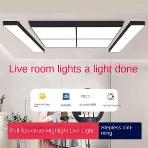Lámpara de Techo LED Lineal Moderna con Control Remoto, Cubierta de Acrílico y Base de Hierro para Oficina en Casa - Product Image 3