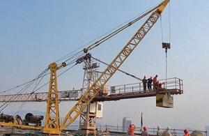 رافعة سقف دوارة WD80 بحمولة 8 طن وذراع بطول 24 متر، تعمل بالمحرك والطاقة الكهربائية، بعزم رفع 800 كيلو نيوتن متر للاستخدام في البناء - Product Image 2