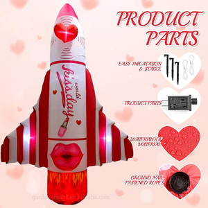 Cohete Inflable Impermeable de 1.5 Metros para el Día de San Valentín, Decoración Inflable para Exteriores con Luces LED Integradas para Bodas, Fiestas, Jardín, Patio y Césped - Product Image 6