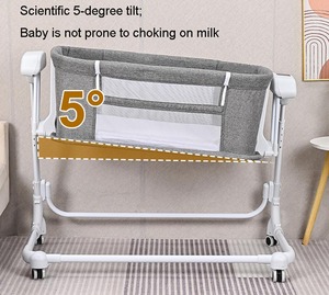 Berceau électrique à bascule automatique <span class=keywords><strong>pour</strong></span> bébé avec commande, réglage multi-vitesses, lit d'appoint - Product Image 4