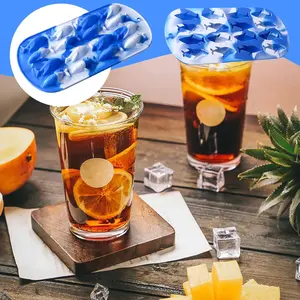 Molde para hielo 3D con forma de tiburón, bandeja para hacer hielo, molde de fácil desmoldeo para cócteles, whisky, bebidas, nevera, cocina, cafetería, camping - Product Image 2