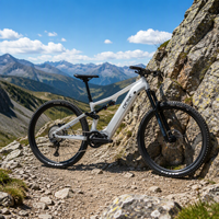VTT Électrique Tout Suspendu 2026 EM7 12 Vitesses avec Tige de Selle Réglable Sans Fil, Moteur Central Bafang M560, Batterie 960Wh, Cadre en Aluminium, Freins Hydrauliques