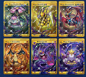 Colección de Tarjetas Coleccionables Pokémon Doradas, Estuches de Exhibición, Personajes de <span class=keywords><strong>Anime</strong></span>, Juego de Mesa, Impresión a Todo Color - Product Image 2