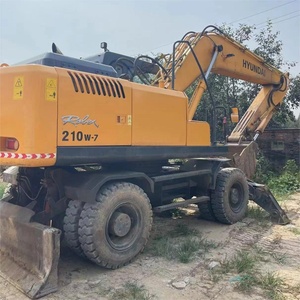 Hyundai 210W-7 d'occasion, vente chaude, 21 tonnes, best-seller, excavatrice d'occasion, fabrication originale en Corée du Sud, excavatrice sur pneus Hyundai 210w-7 - Product Image 2