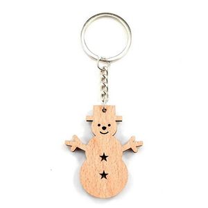 Porte-clés de Noël en bois, décoration en bois, pendentif cerf, porte-clés créatif pour sapin de Noël, accessoires en bois - Product Image 3