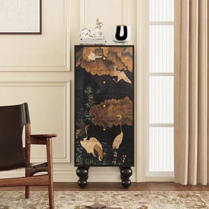 สไตล์ฝรั่งเศสย้อนยุคไม้เนื้อแข็งตู้เก็บของห้าลิ้นชักกันความชื้นสำหรับห้องนั่งเล่นห้องนอนตกแต่งบ้าน - Product Image 3