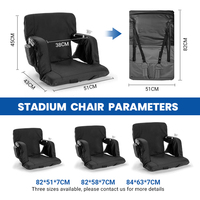 Chaise de stade pliable en métal réglable et inclinable, imperméable, pour toutes les saisons, camping, sport, maison