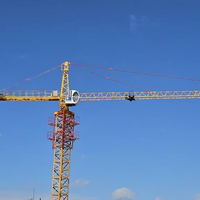 Grue à tour de construction 8T 60M avec moteur électrique chinois, câble en acier, console mobile et cabine télécommandée sans fil