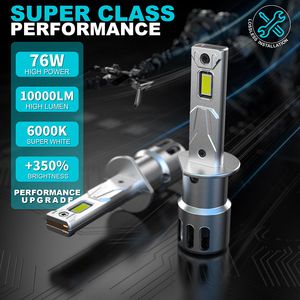 Nueva Bombilla LED H7 para Coche, Diseño Nuevo y Popular de Fábrica, Mini, Plug and <span class=keywords><strong>Play</strong></span>, 1:1, 76W, 3570 CSP, Faros Delanteros para Automóvil, H1 H3 - Product Image 3