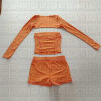 Ensemble short 2 pièces pour femme, décontracté, rayé, au-dessus du genou, sans manches, brodé, coupe ajustée