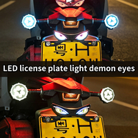 Luz LED Universal para Matrícula de Motocicleta, Ojo de Diablo, Impermeable, Luz Trasera de Advertencia, Luz de Freno, Accesorio Decorativo para Moto