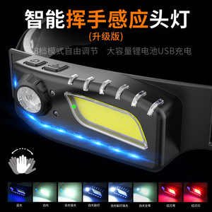 Lampe frontale Skywolfeye XPE COB rechargeable 2000mAh, réglable, portable, pour course à pied, pêche, extérieur - Product Image 5