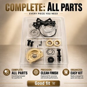 Kit <span class=keywords><strong>de</strong></span> Reparación y Reconstrucción <span class=keywords><strong>de</strong></span> Turbo Universal T3 T4 T04E, Reemplazo para Turbocompresores Híbridos GT35 T3/T4 - Product Image 4