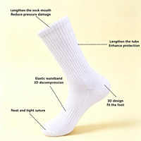 Chaussettes de sport unisexes personnalisées en coton et nylon, chaussettes à motifs jacquard brodés, chaussettes imprimées pour hommes et femmes, chaussettes athlétiques personnalisées en gros avec logo OEM