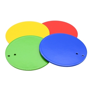 Placas circulares de metal pintadas de alta calidad con agujeros perforados de precisión para aplicaciones industriales - Product Image 1
