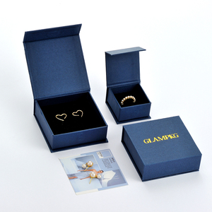 GLAMPKG Wholesale Navy Blue Magnet <b>Boxes</b> Magnetic Closure <b>Earrings</b> Bracelet Necklace Jewellery <b>Gift</b> Paper Packaging Box - Product Image 3