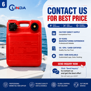 Tanque de Combustible Marino Portátil Linda Rojo de 12L/24L, Tanque de <span class=keywords><strong>Gasolina</strong></span> de HDPE de Alta Resistencia para Motor Fuera de Borda de 2 Tiempos, para Barcos de Pesca - Product Image 1