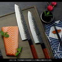 Aus10 couteaux de cuisine à 3 couches en acier à haute teneur en carbone Mkuruti manche en bois fait à la main lame noire chef nakiri santoku paring ensemble de 5 pièces