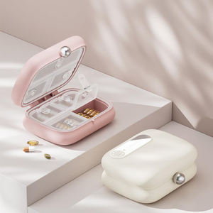 Portable Plastic <b>Small</b> Medicine <b>Box</b> Partitioning for Health Supplements Vitamins Diet <b>Pills</b>-Modern Minimalist Design Storage <b>Box</b> - Product Image 2