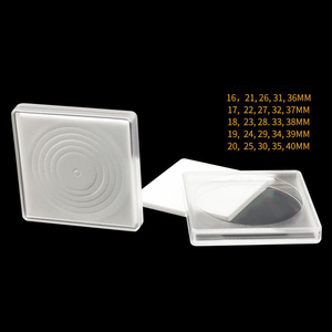 <span class=keywords><strong>Capsule</strong></span> à monnaie carrée universelle en <span class=keywords><strong>acrylique</strong></span> de 20/25/30/35/40 mm avec mousse EVA, fabriquée par le fabricant (16 mm-40 mm) - Product Image 1