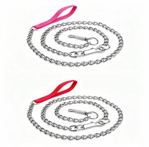 Strong Pet Suppliers Custom Metal Pet <b>Leash</b> Chew Proof <b>Dog</b> Chain <b>Leash</b> High Strength Pet <b>Dog</b> <b>Leash</b> with Anti Slip Handle - Product Image 3