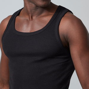 Débardeurs de musculation respirants et écologiques en coton/élasthanne tricoté de haute qualité, à col rond et compression, pour la vente en gros - Product Image 3