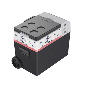 FC50L équipement de plein air refroidisseur électrique chariot poussoir congélateurs Portable 12v réfrigérateur 50l noir Camping réfrigérateur congélateur Portable <span class=keywords><strong>4x4</strong></span> - Product Image 3
