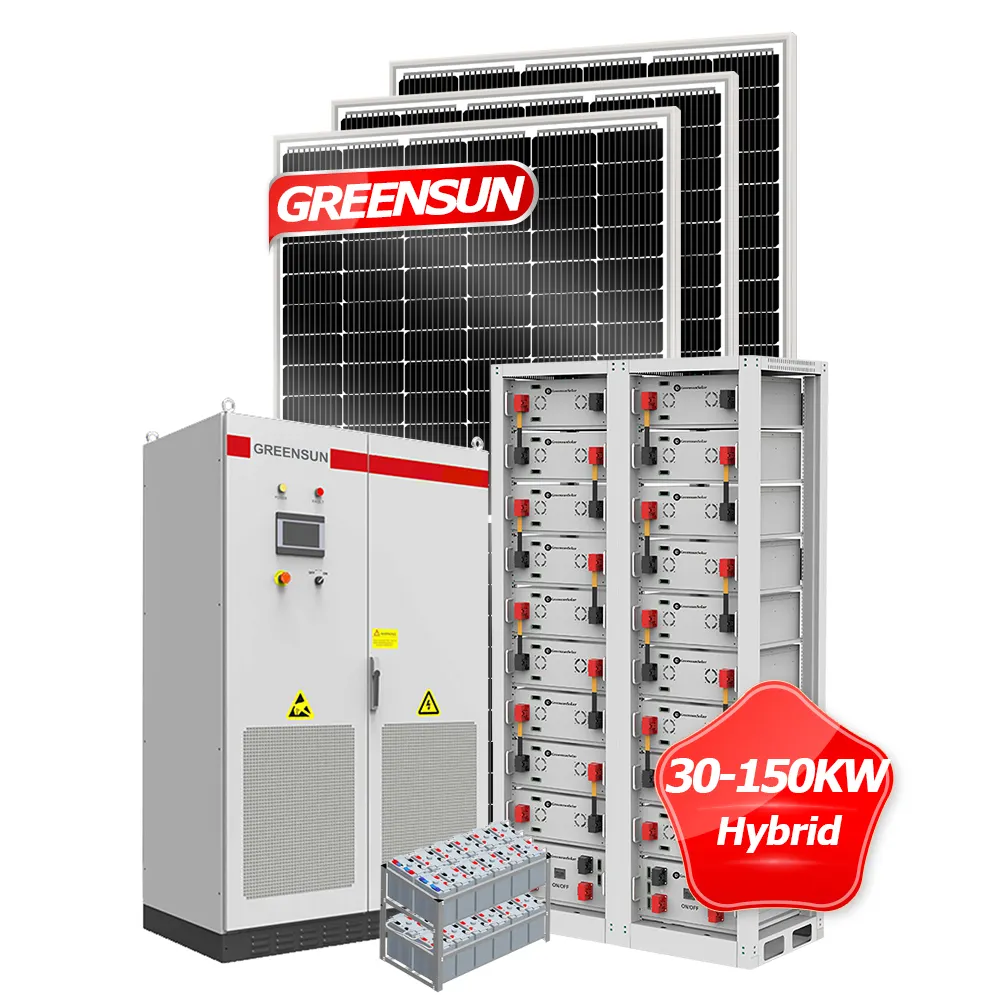 Système de stockage d'énergie triphasé 208V 230V 480V C & I 30KW 50KW 100KW 150KW 300KW Système de stockage solaire hybride