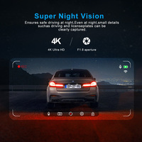 Dash Cam Mobil 4K WIFI GPS 3 Kanal Depan Interior Belakang Layar IPS 3.16'' Penglihatan Malam Monitor Parkir Kotak Hitam AD-K17