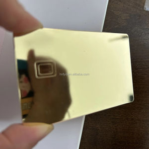 بطاقات معدنية مخصصة من الفولاذ المقاوم للصدأ بالنقش بالليزر، بطاقات أعمال مع فتحة للبطاقة، بطاقات IC فارغة قابلة للتخصيص - Product Image 2