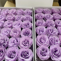 Décoration de mariage à domicile, vente en gros de têtes de fleurs en soie, rose artificielle avec paillettes dorées lumineuses