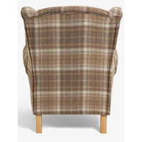 Fauteuil à dossier haut et accoudoirs roulés en tissu à armure épaisse, style Sherlock, pour salon, chambre à coucher, dressing