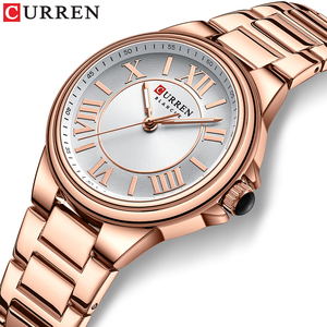 Orologi da donna CURREN alla moda, semplici e casual, con bracciale in acciaio inossidabile, movimento al quarzo, lancette luminose. - Product Image 4