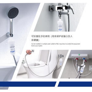 Mini purificateur d'eau domestique, pré-filtre en coton PP, bloc de carbone, bloc de carbone pour l'élimination du chlore, inhibition de la calcaire pour les toilettes - Product Image 3