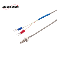 Sensor de temperatura de termopar tipo K/E M6/M8 sonda de temperatura de alta temperatura tipo tornillo termopar fábrica al por mayor