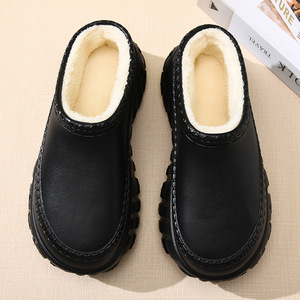 Mao Mao Pantoufles d'hiver en coton molletonné à fond épais pour femmes, chaussures <span class=keywords><strong>de</strong></span> maison chaudes et antidérapantes résistantes à l'usure. - Product Image 6