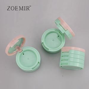 Multi colore Mini simpatico ombretto <span class=keywords><strong>Palette</strong></span> verde rosa rotondo Pan personalizzato arrossire custodia evidenziatore <span class=keywords><strong>Palette</strong></span> con specchio - Product Image 3