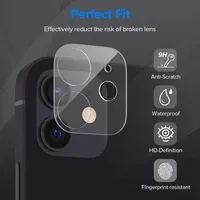 Film de protection d'écran résistant aux rayures, lentille de caméra arrière en verre trempé circulaire pour iPhone 18 17 Air 16 15 Plus 14 Mini 13 12 11
